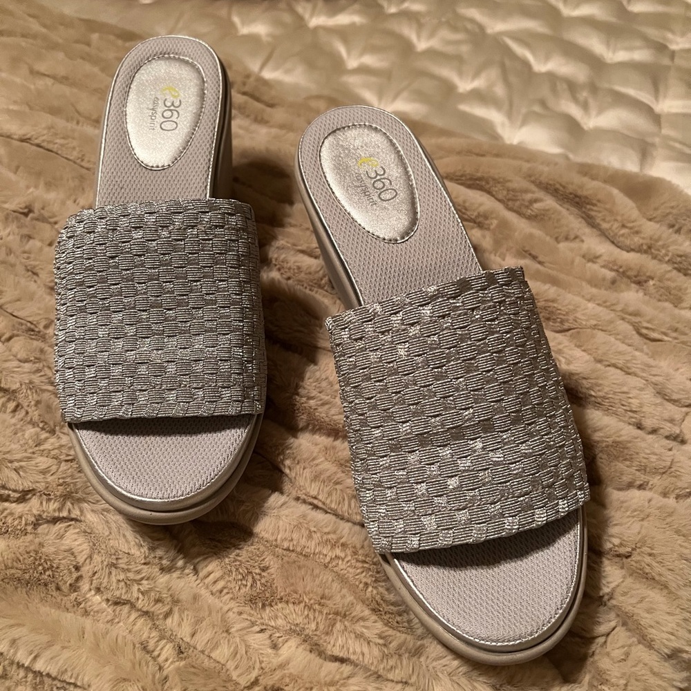 Women’s Gray Wedge Slip-Ons